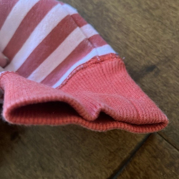 Mini Boden Zipper Hoodie Pink Red Striped Jacket Size 5-6 Y - Picture 8 of 11